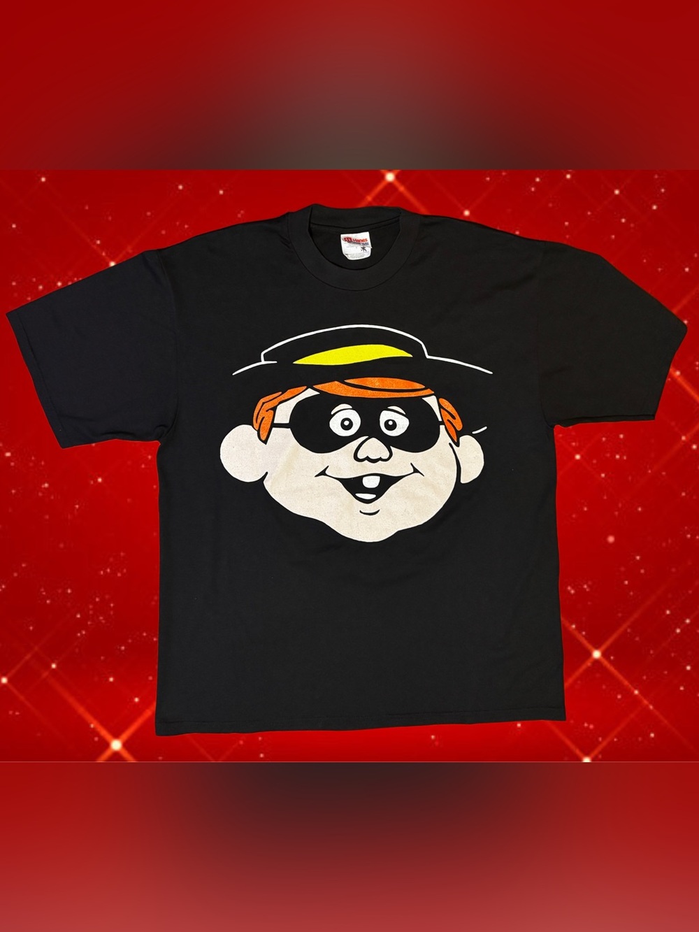Vtg 90s McDonalds Hamburglar Big Face  Graphic T Shirt Large Hanes Heavyweight